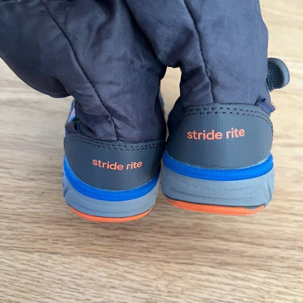 Stride Rite Made 2 Play Sneaker Boots Gray Blue Infant Toddler Size 5 Wide